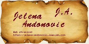Jelena Andonović vizit kartica